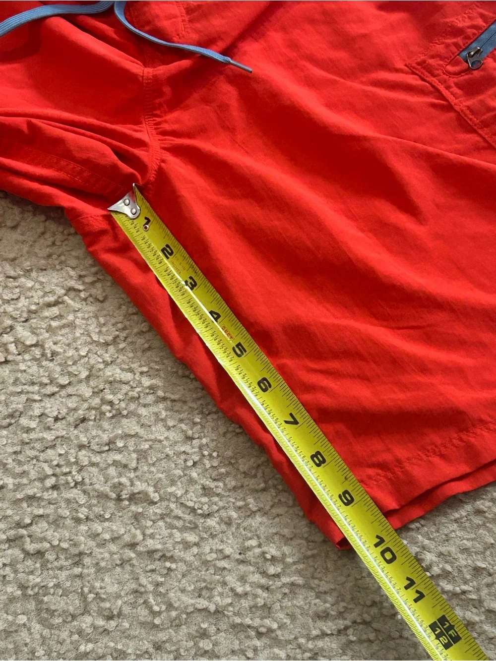 The North Face Board Shorts Mens 36 Red Zip Pocket 9”